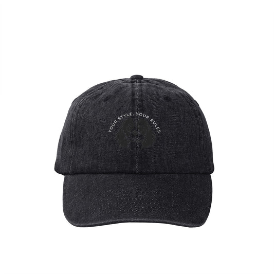 denim big LOGO cap デニム ロゴキャップ black image