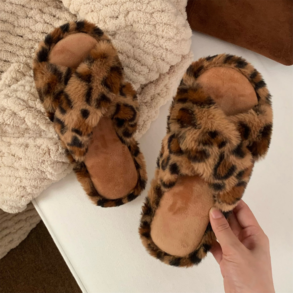 Cross-Strap Open-Toe Slippers N147