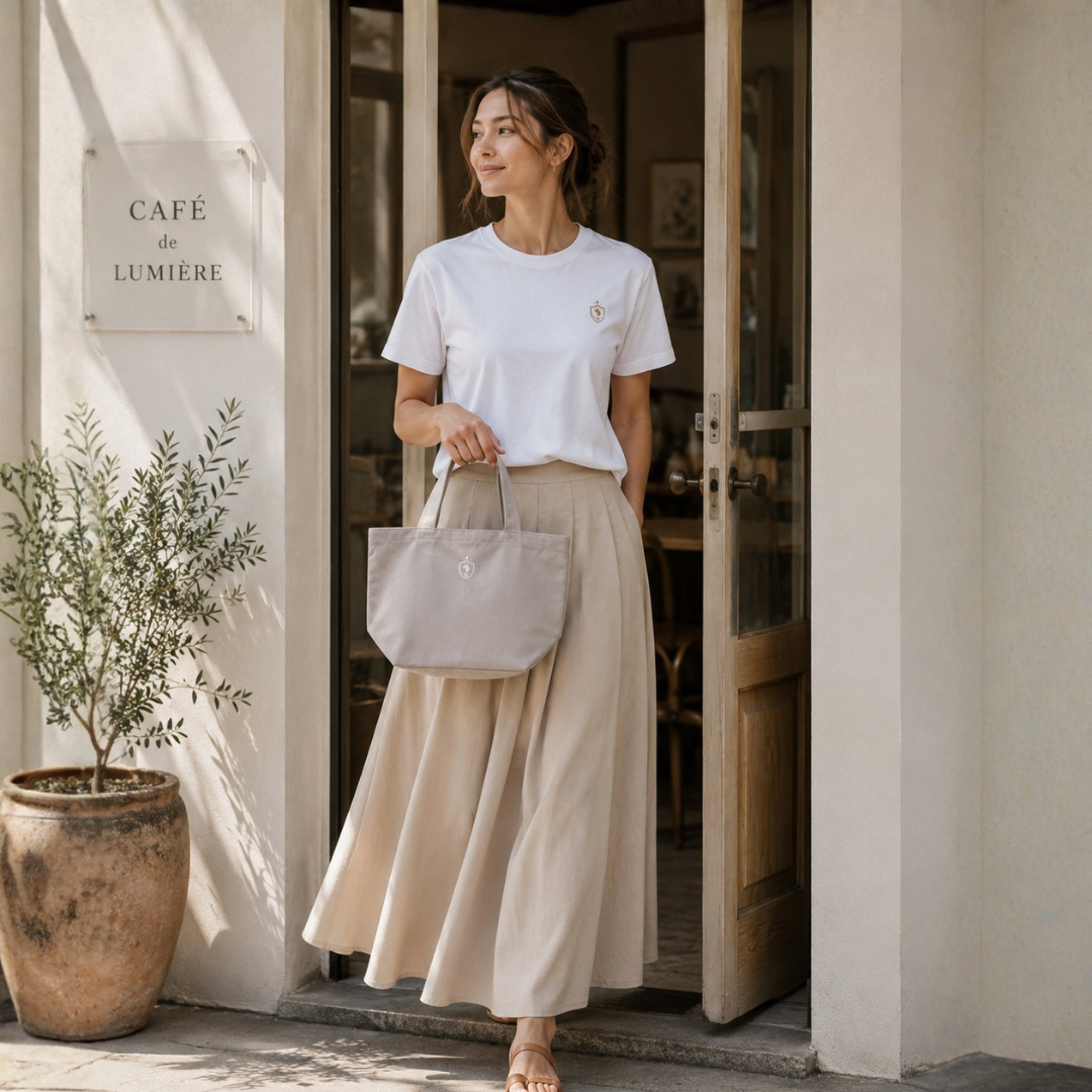 Crest Canvas mini Tote