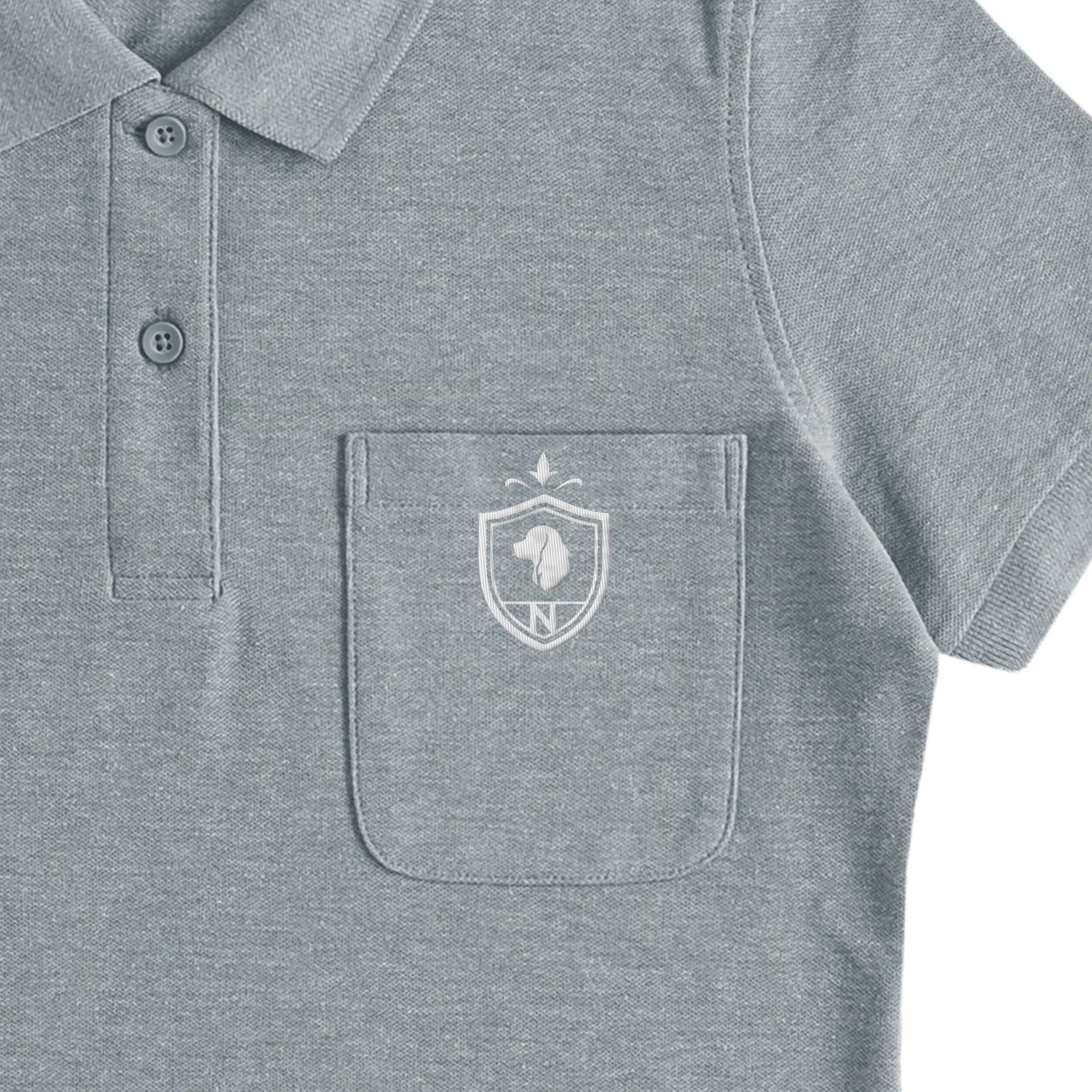 Crest Club Polo Shirt heather-gray image