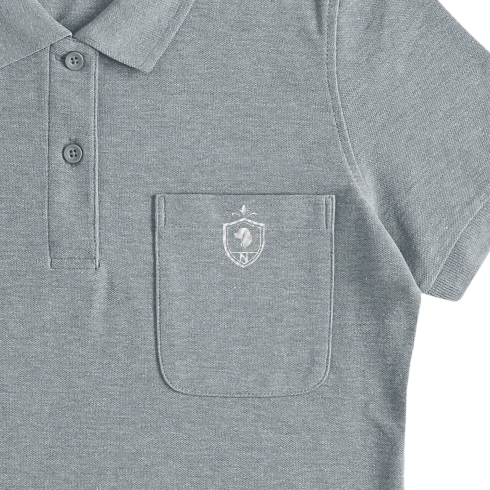 Crest Club Polo Shirt heather-gray image