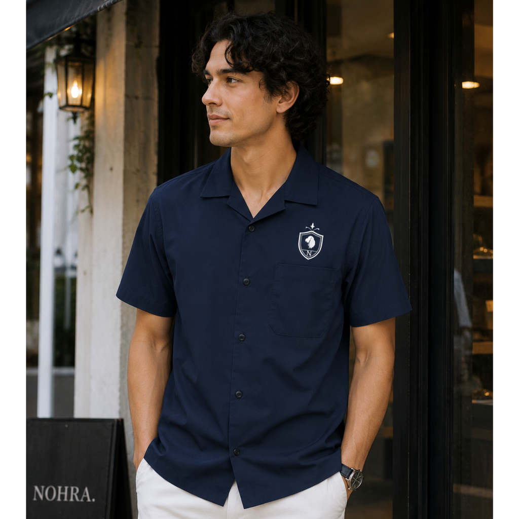 Crest Open Collar Shirt