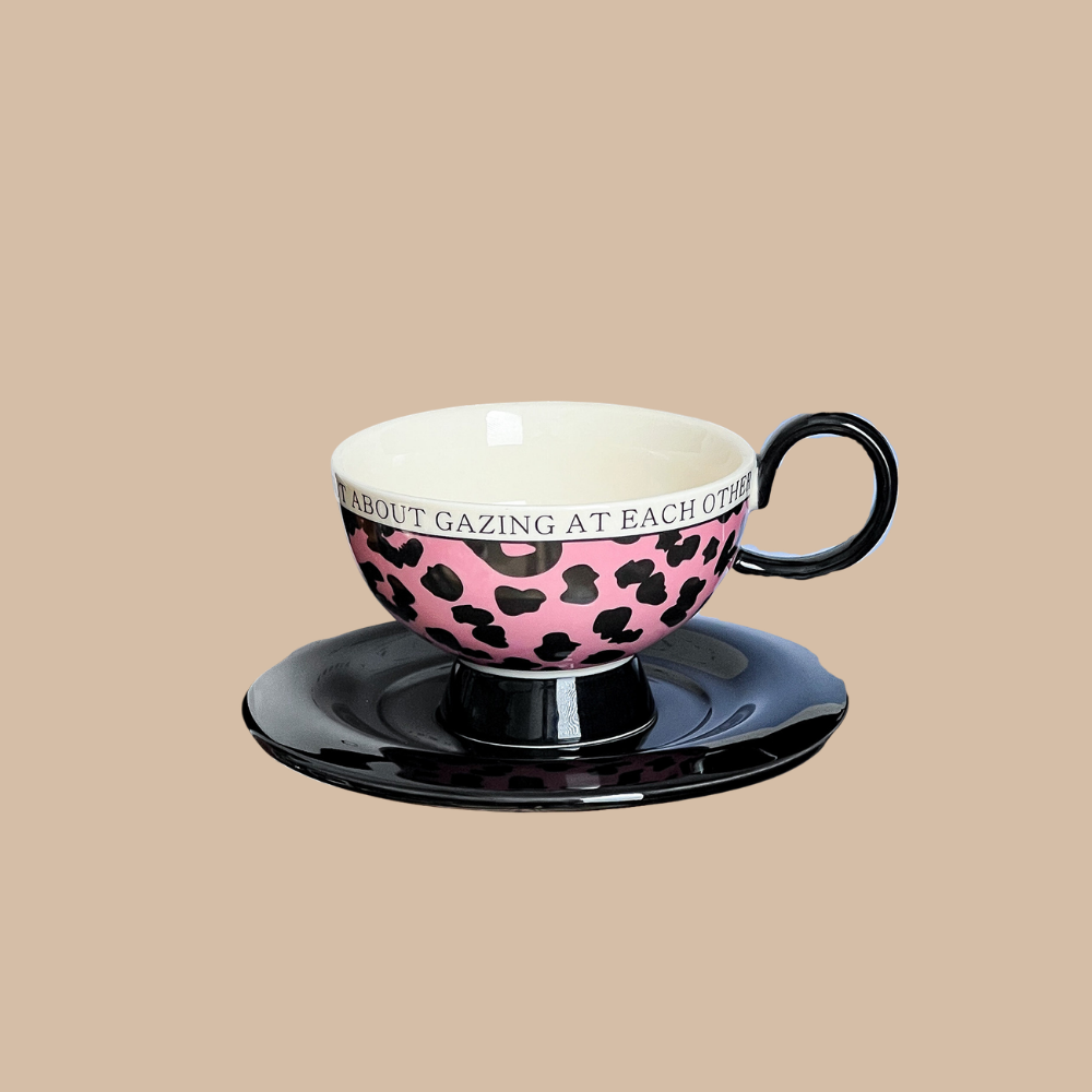 Ceramic Coffee Cup & Saucer Set N119