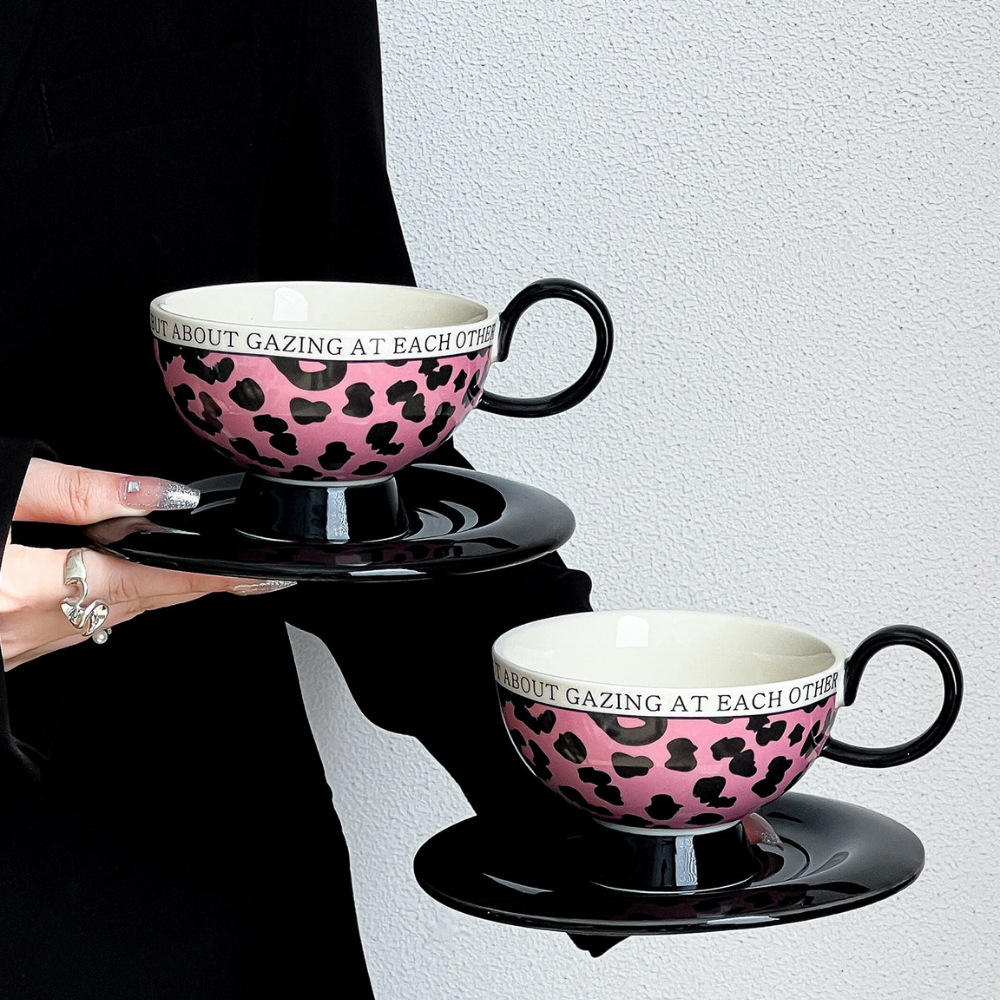 Ceramic Coffee Cup & Saucer Set N119