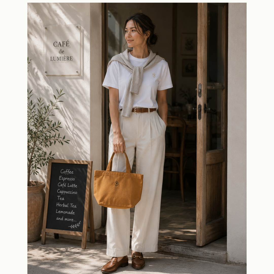 Crest Canvas mini Tote