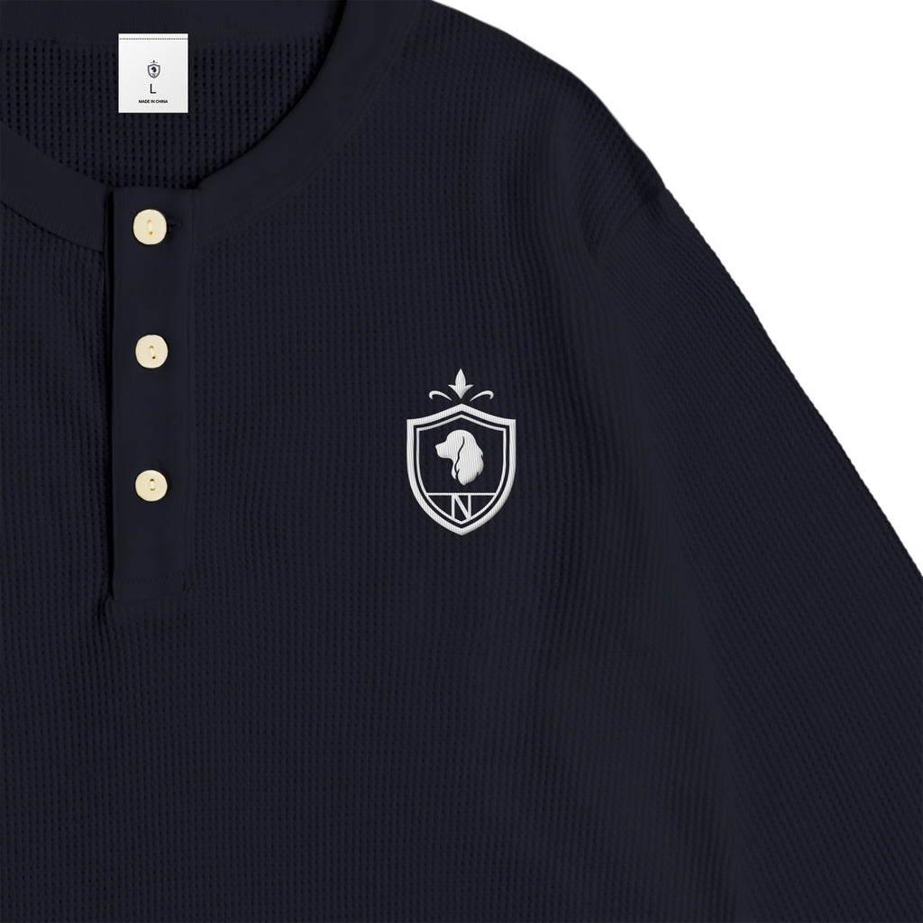 Waffle Henley L/S  navy image