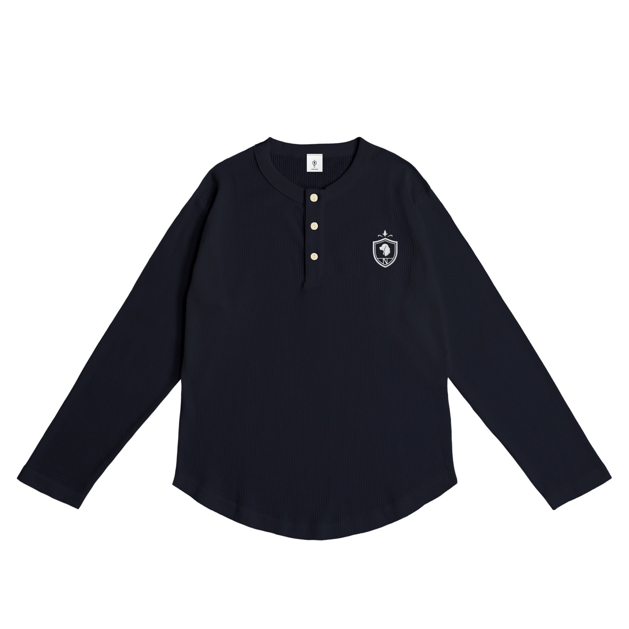 Waffle Henley L/S  navy image