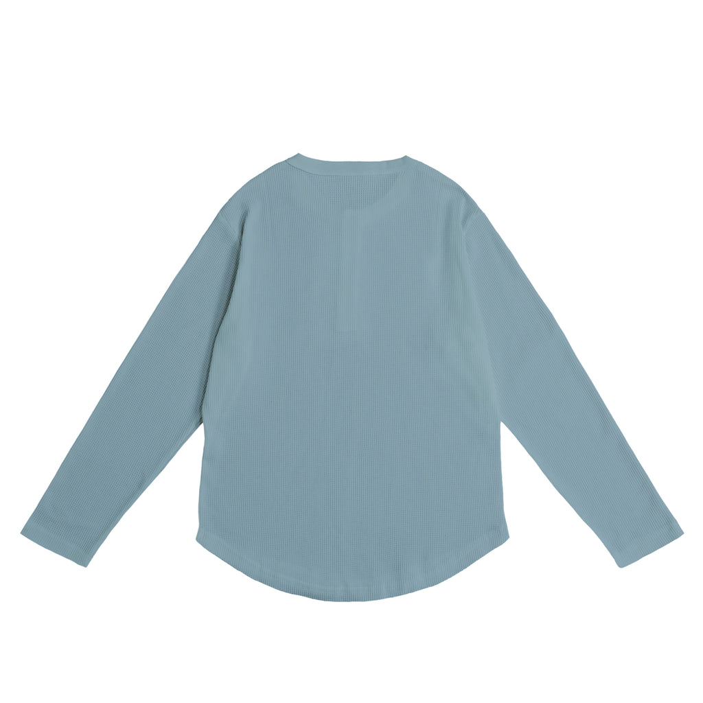 Waffle Henley L/S  smoky-blue image