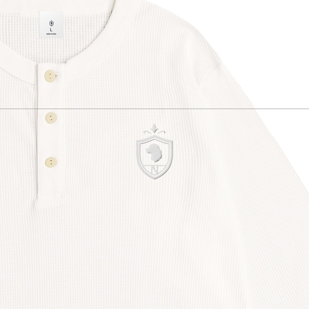 Waffle Henley L/S  white image