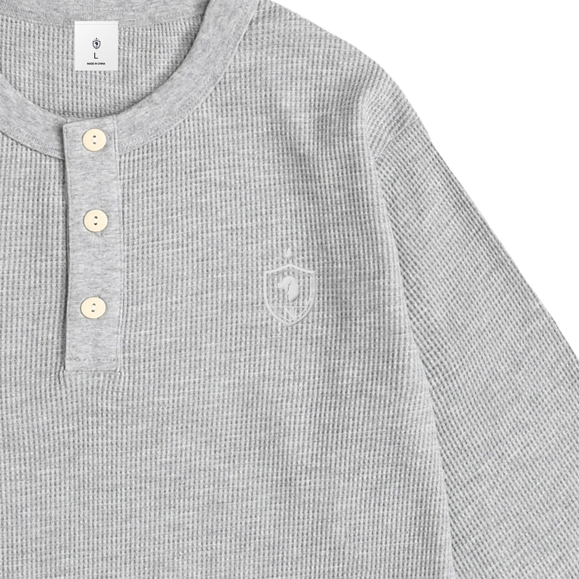 Waffle Henley L/S gray image
