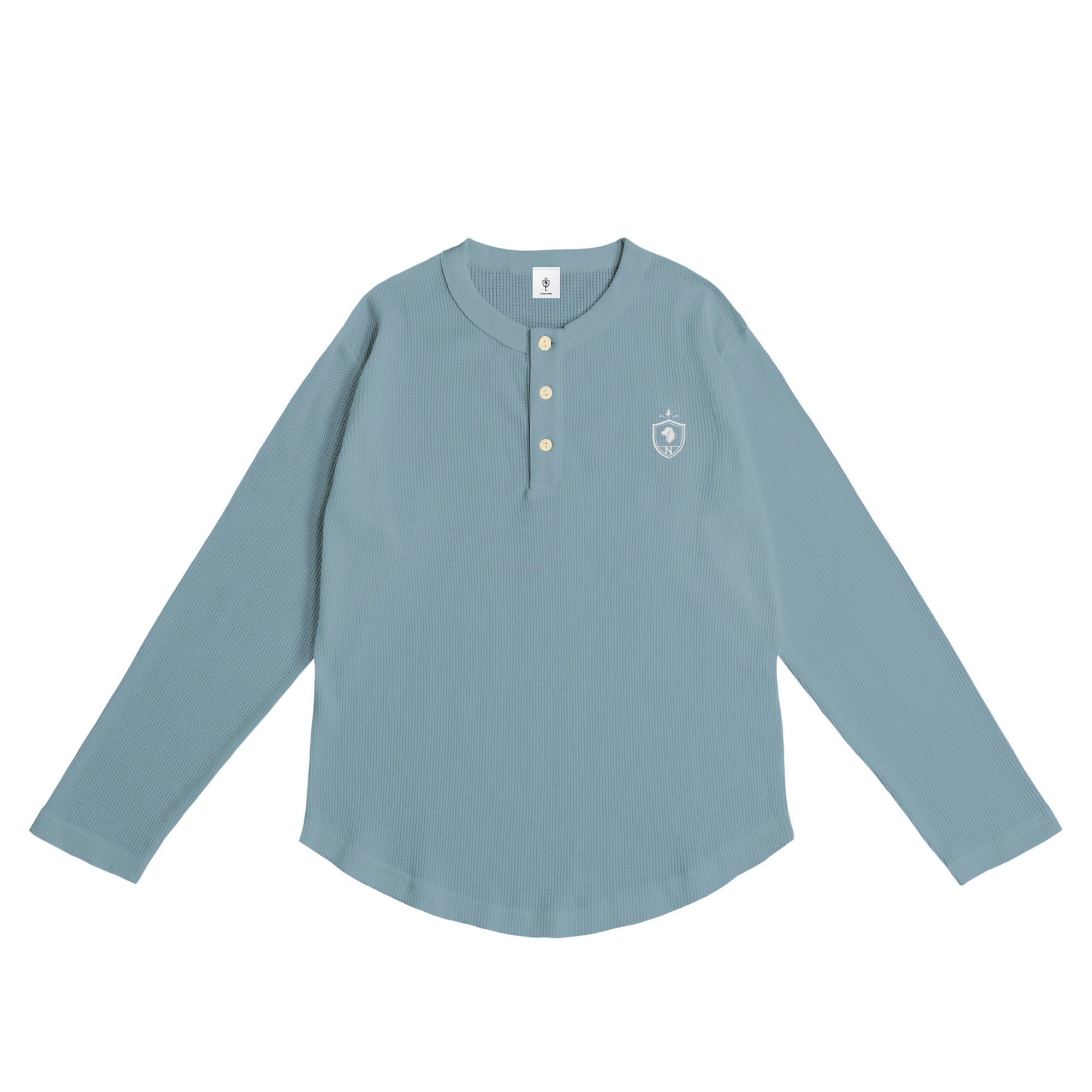 Waffle Henley L/S smoky-blue image