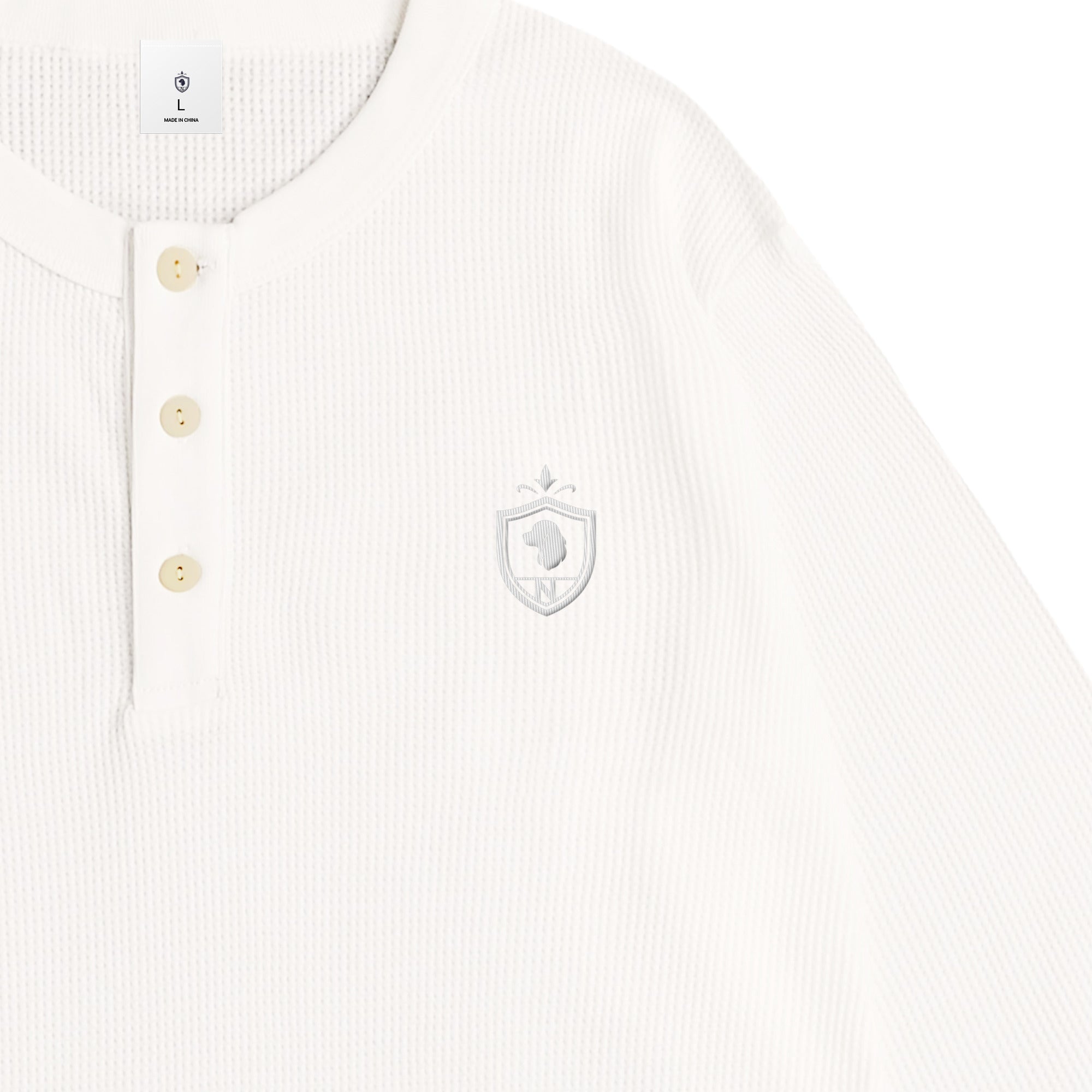 Waffle Henley L/S white image
