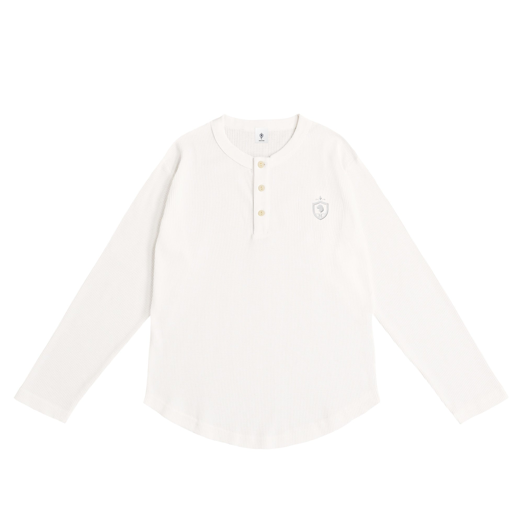 Waffle Henley L/S white image