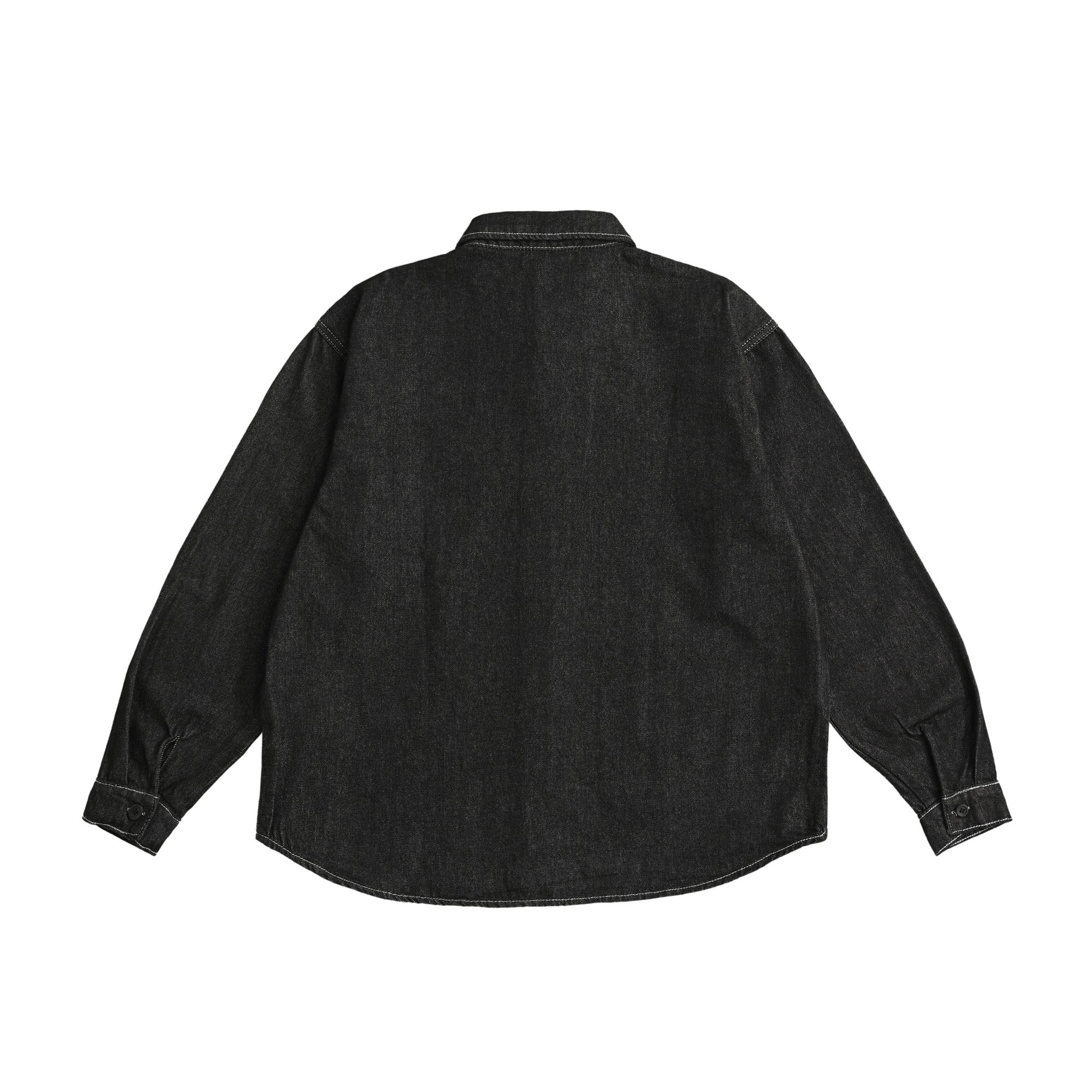 Washed Denim Shirt【3color】 black image