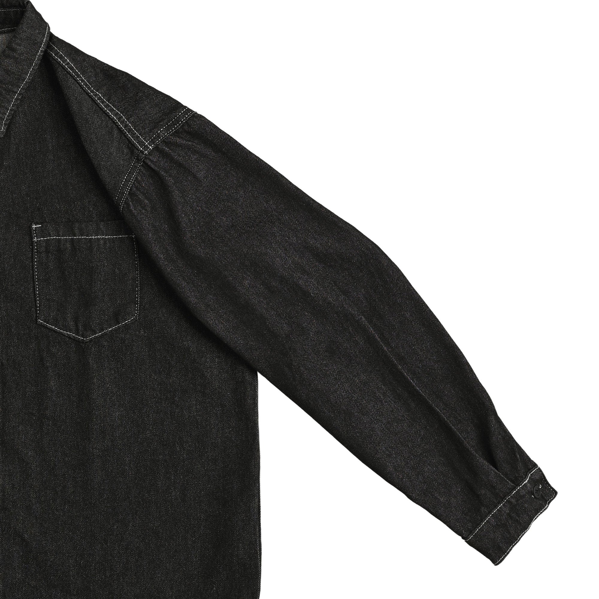 Washed Denim Shirt【3color】 black image