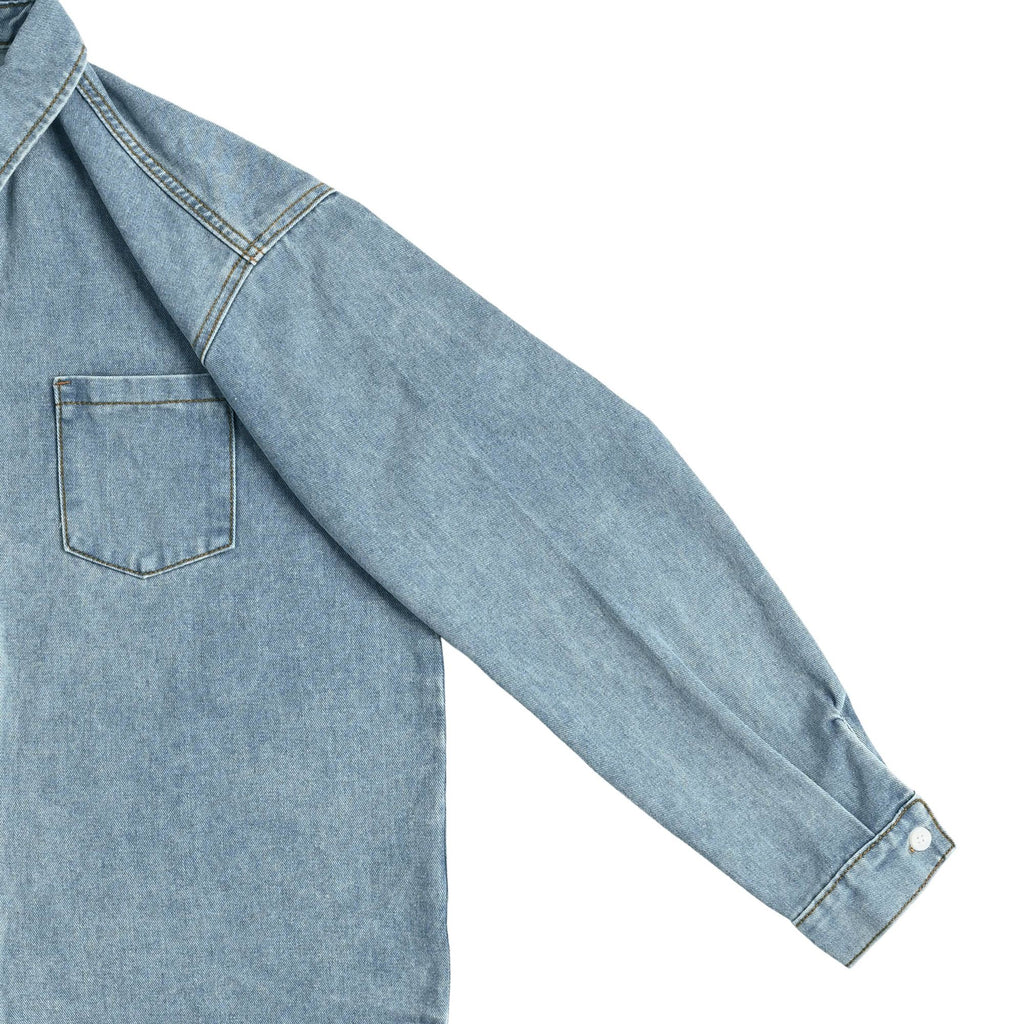 Washed Denim Shirt【3color】 light-blue image