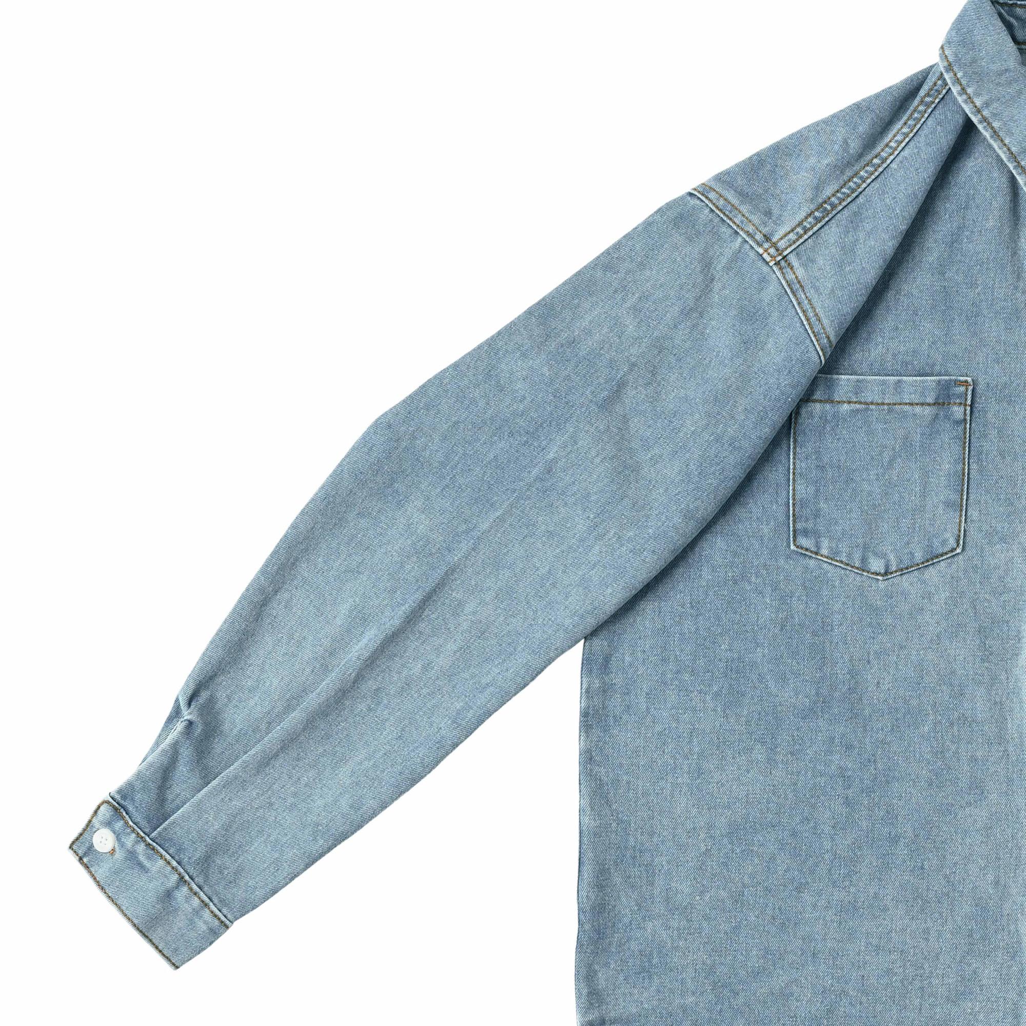 Washed Denim Shirt【3color】 light-blue image