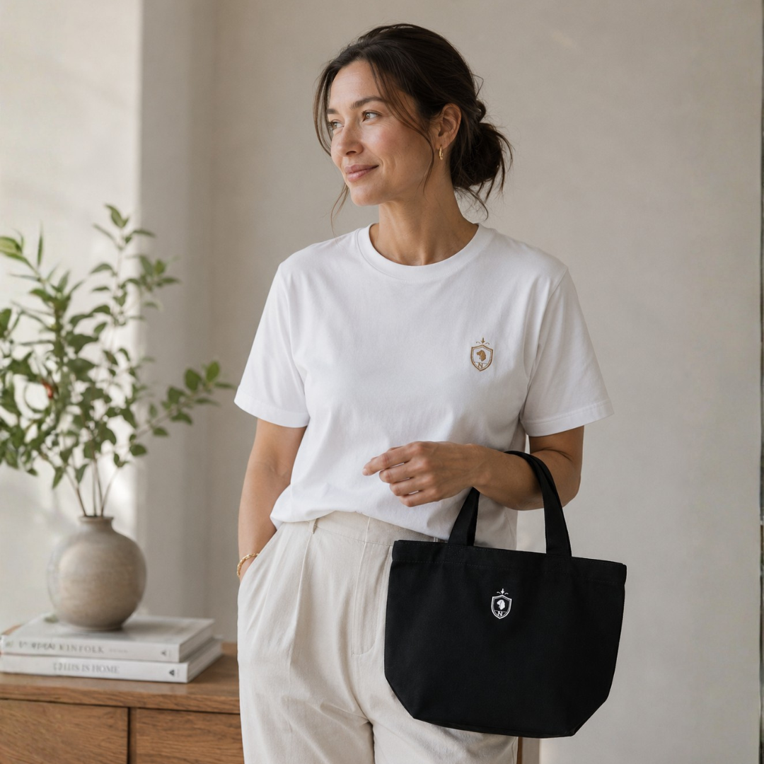 Crest Canvas mini Tote