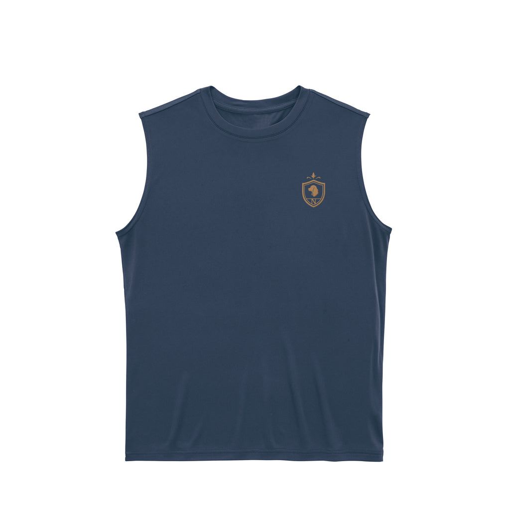 Crest Active Sleeveless Tee【4colors】 grayish-blue image