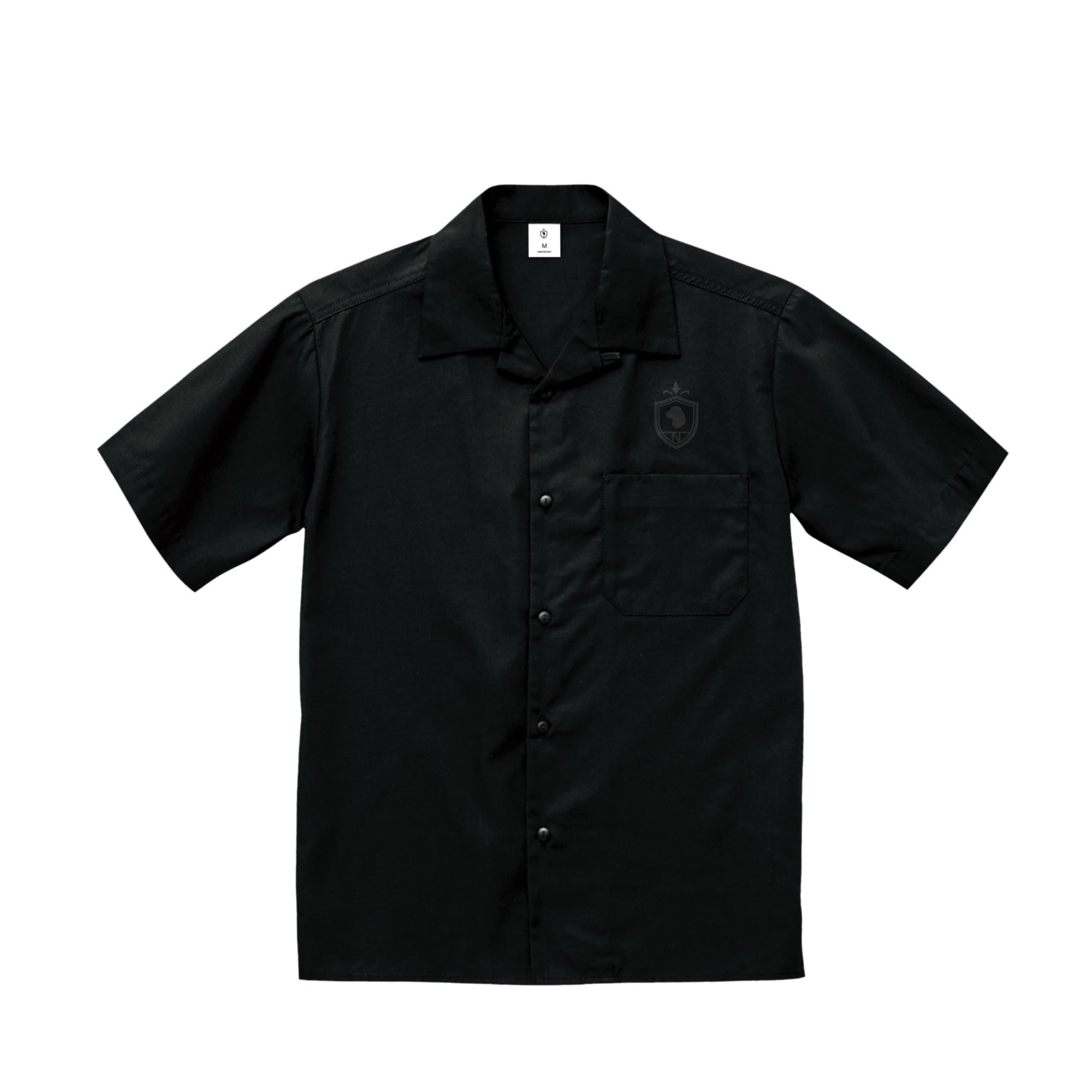 Crest Open Collar Shirt【2colors】 black image