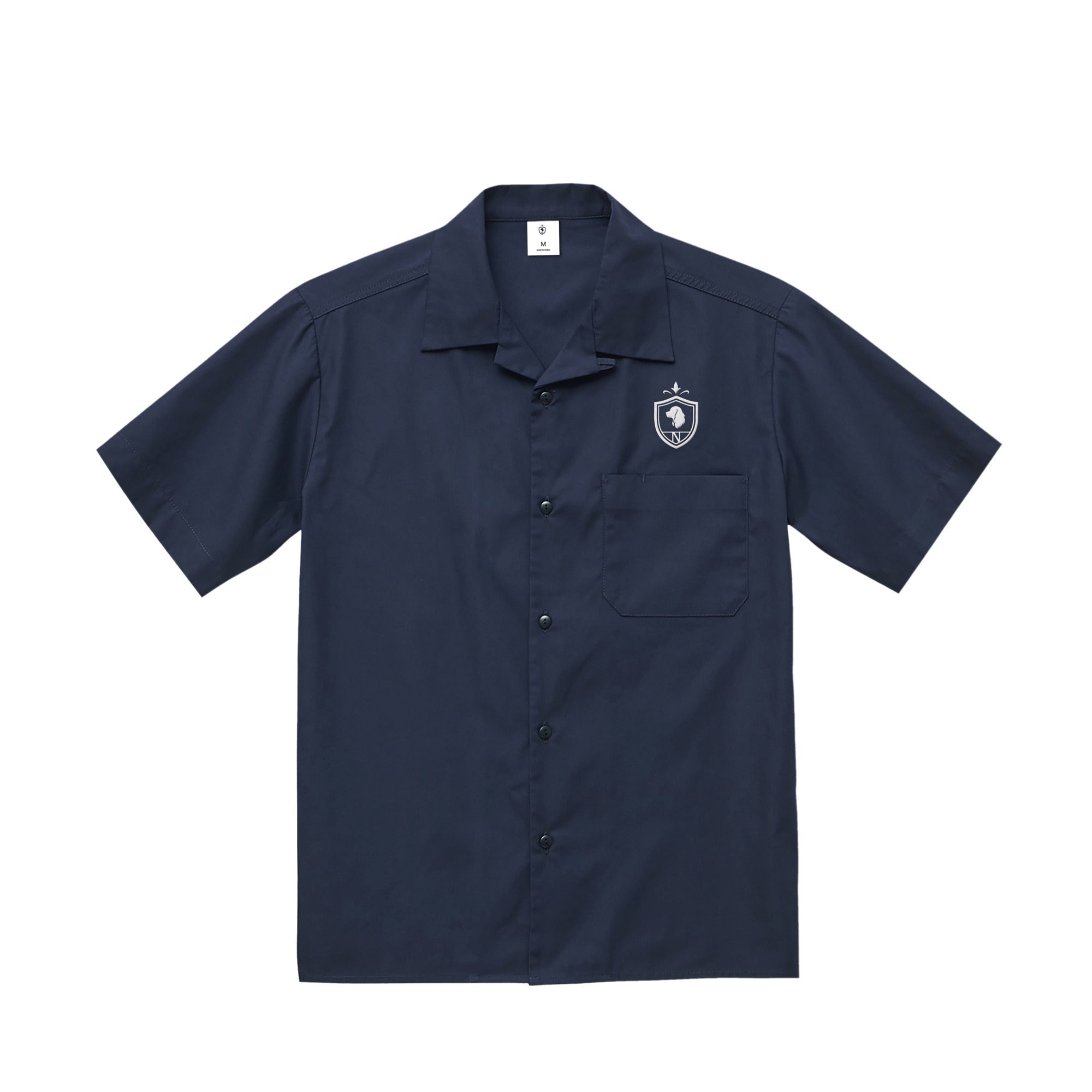 Crest Open Collar Shirt【2colors】 dark-navy image
