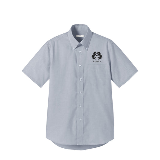 big logo オックスフォード半袖シャツ gray image