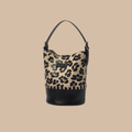 Suede & Leather Two-Tone Bucket Bag  N180
