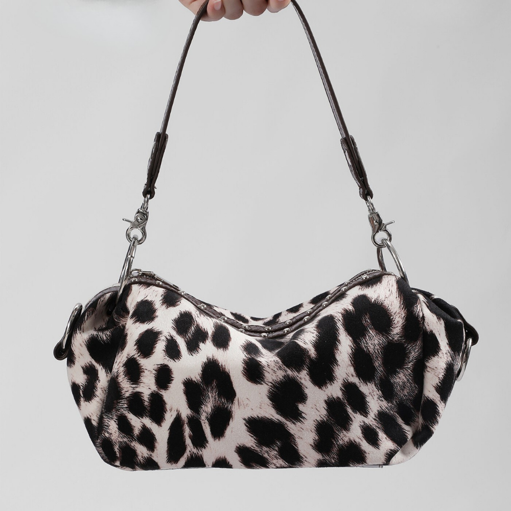 Half-Moon Suede Shoulder Bag N170