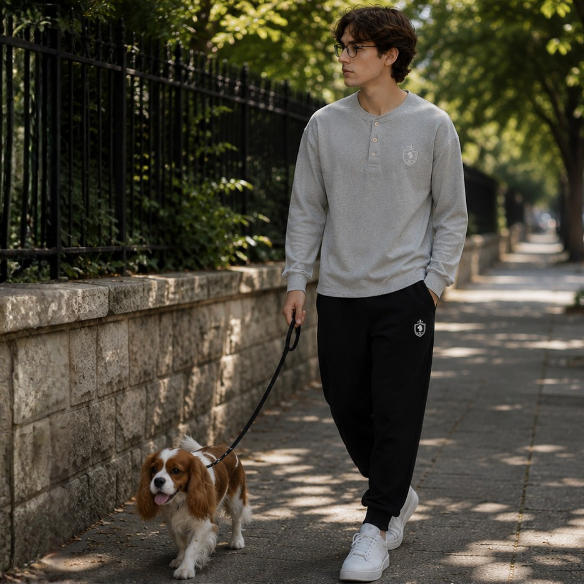 Waffle Henley L/S