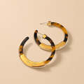Tortoiseshell Hoop Earrings N104