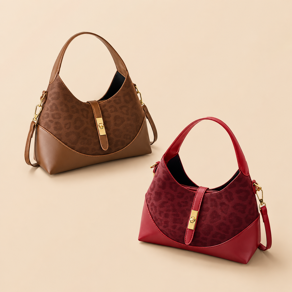 Half-Moon Suede Shoulder Bag  N173