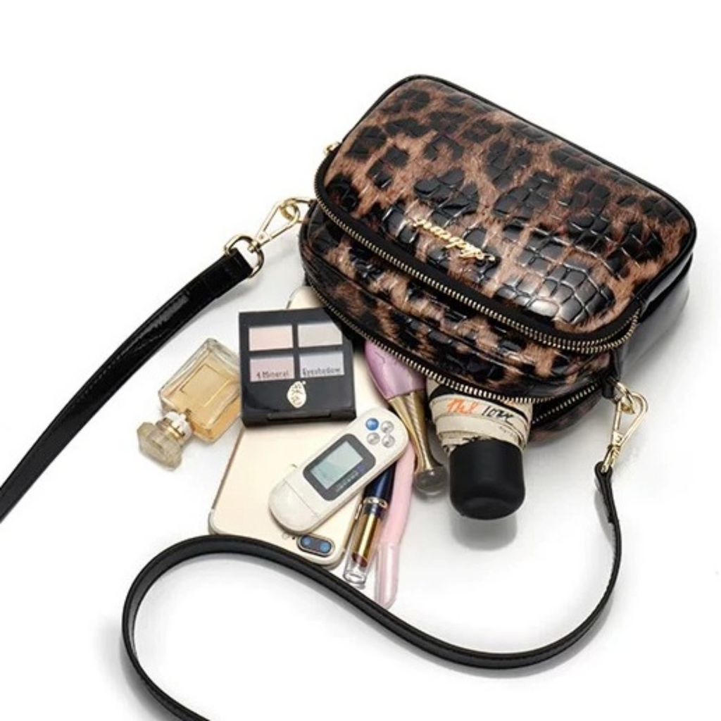 Gloss Leopard Mini Shoulder N217