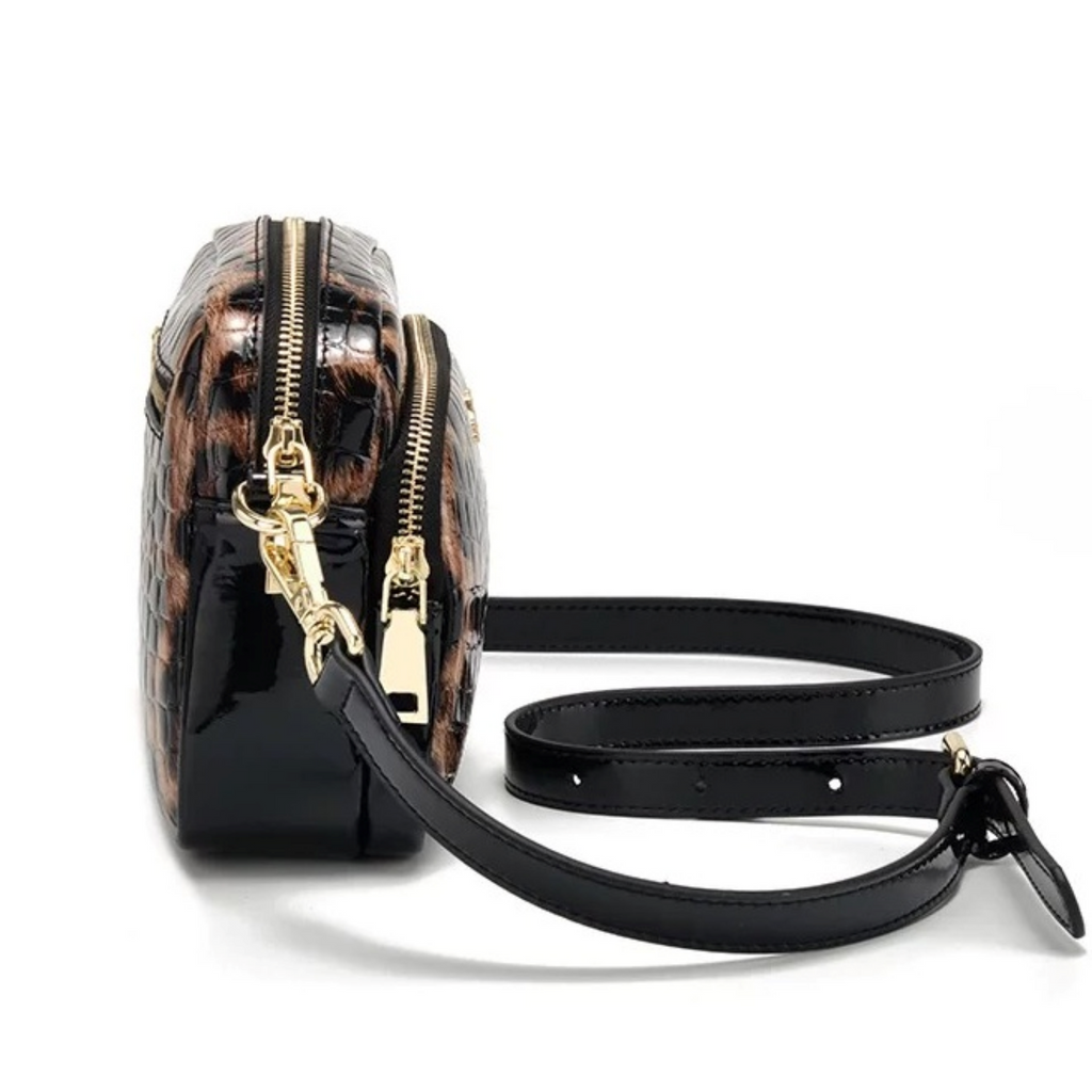 Gloss Leopard Mini Shoulder N217