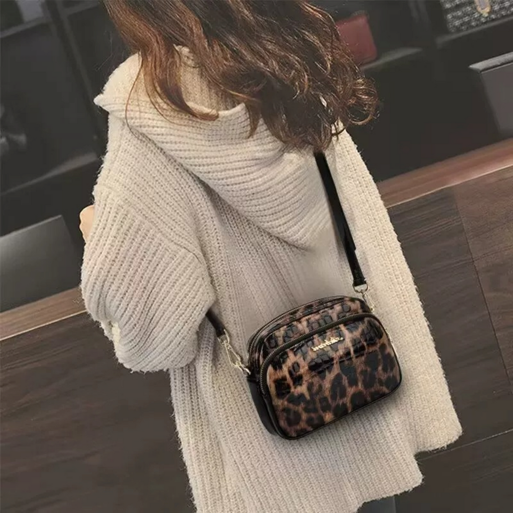 Gloss Leopard Mini Shoulder N217