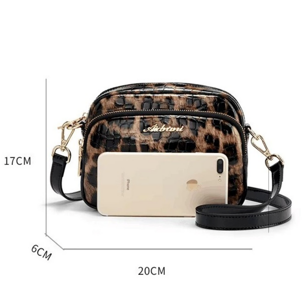 Gloss Leopard Mini Shoulder N217