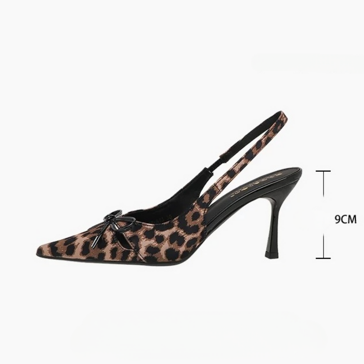 Leopard Ribbon Slingback Pumps N218