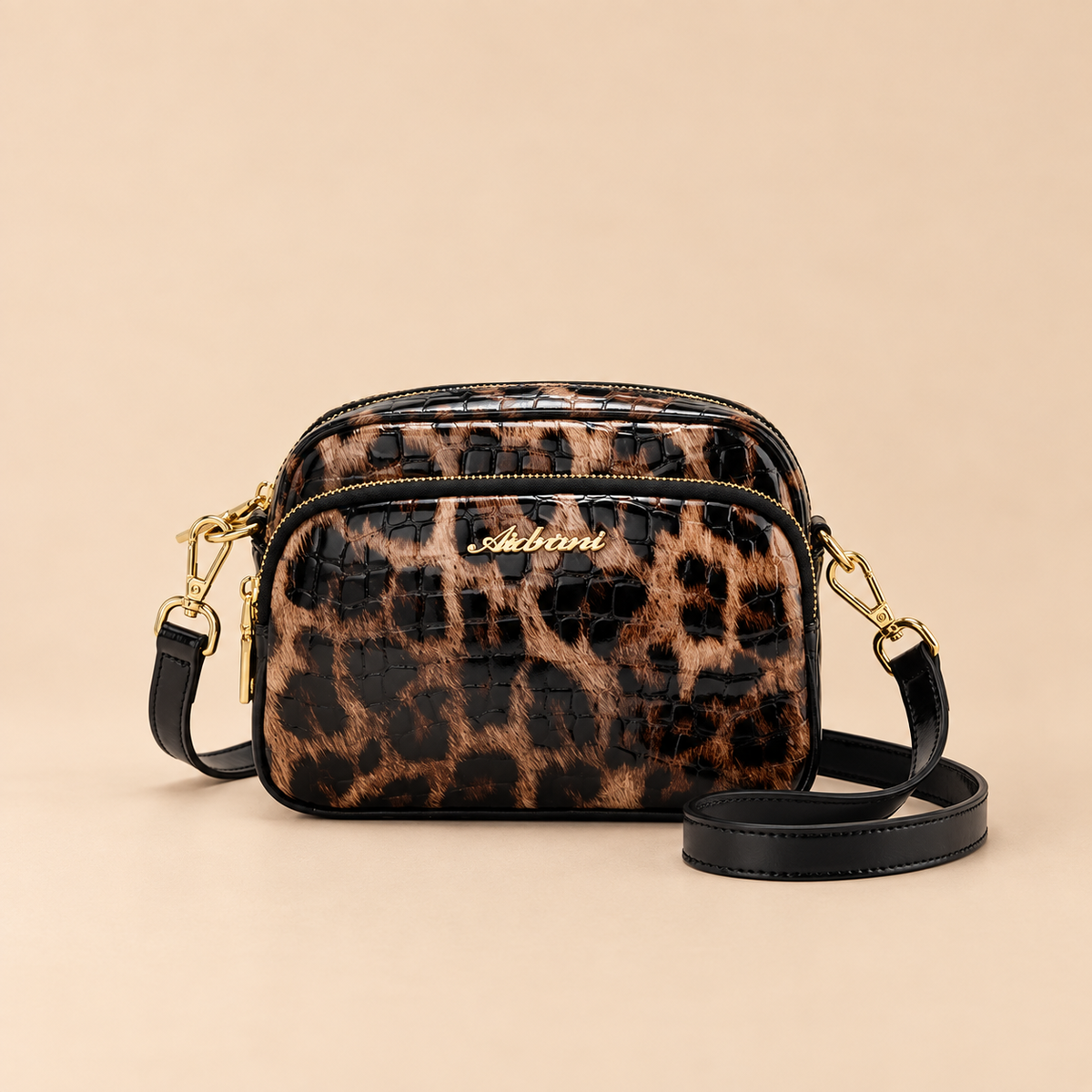 Gloss Leopard Mini Shoulder N217
